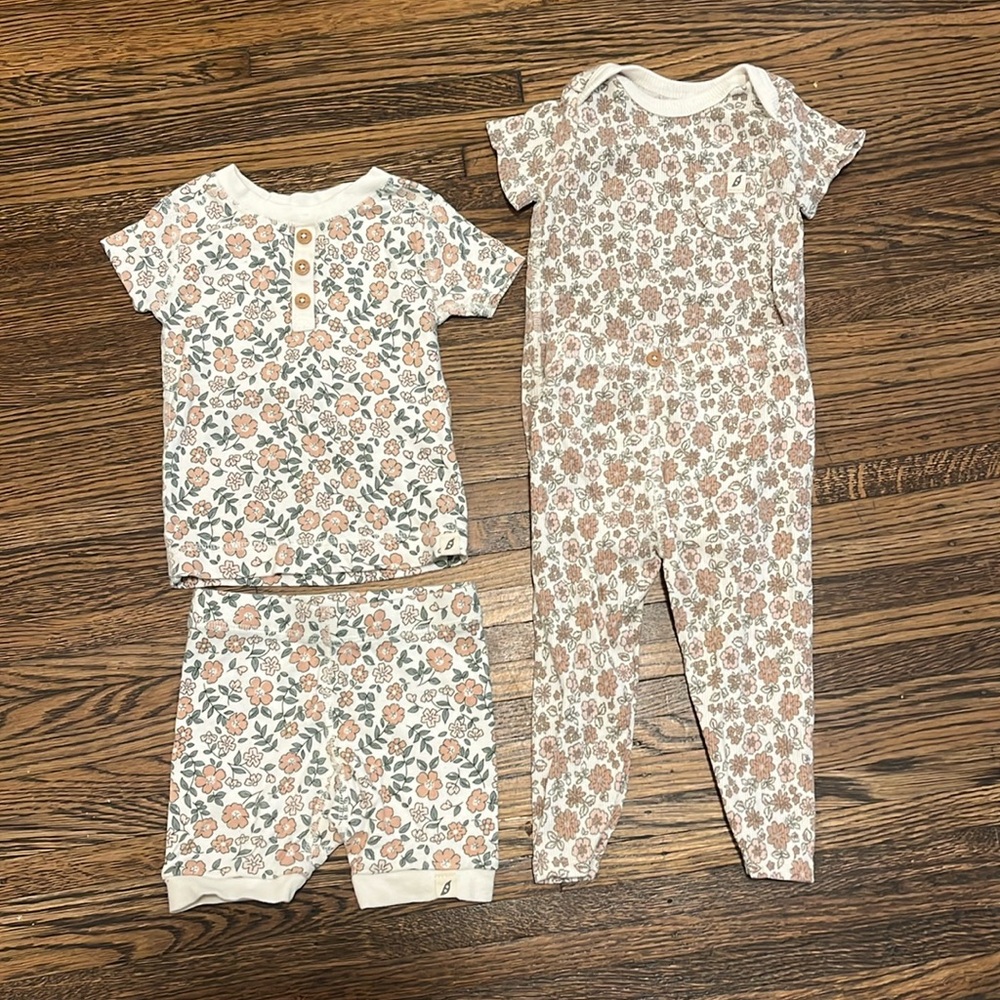 Two 12M pajama or play sets